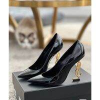 WOMEN OPYUM PUMPS IN PATENT LEATHER WITH GOLD-TONE HEEL