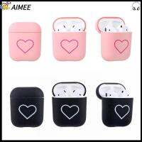 AIMEE ใหม่ คู่รัก Matte น่ารัก เคสพีซีแบบแข็ง รักสุดหัวใจ สำหรับ Apple Airpods ฝาครอบป้องกัน