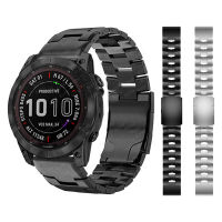 kuiwer สายนาฬิกาข้อมือเหล็กไทเทเนียมขนาด26มม. 22มม. สำหรับ Garmin Fenix 7X 7อุปกรณ์6x โซลาร์เซลล์ Pro/epix/descent สายรัดนาฬิกาข้อมือสาย Mk2i