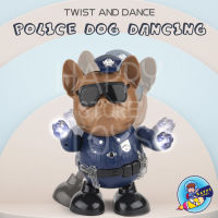 หุ่นยนต์เต้นได้ใส่ถ่าน DOG POLICE DANCE มีเสียง มีไฟ