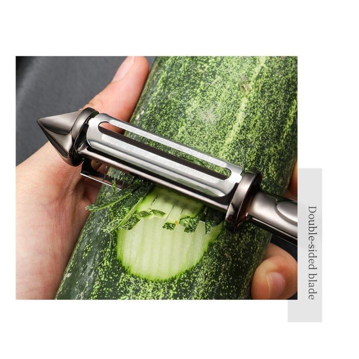 kitchen-vegetable-peeler-zinc-alloy-melon-planer-three-in-one-peeler-household-multiple-function-fruit-and-vegetable-peeler-graters-peelers-slicers