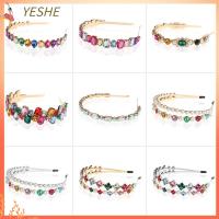 YESHE แฟชั่น สไตล์บาร็อค สง่างาม ของขวัญเครื่องประดับปาร์ตี้ ที่คาดผม Rhinestone ที่คาดผมไข่มุก อัญมณีคริสตัล ผ้าพันหัว