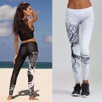 【CC】☁  Fashion Print Elastic Leggings Pilates Sport Pants Elasticity jogging Gym Trousers