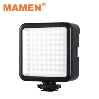 MAMEN ไฟกล้อง LED ขนาดเล็กที่มี81ไฟ LED แบบสว่างลูกปัด6000K โคมไฟเย็นสำหรับกล้อง SLR DSLR ถ่ายภาพวิดีโอเติมแสง