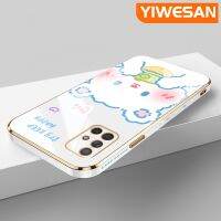 YIWESAN เคสปลอกสำหรับ Samsung Galaxy A71 4G เคส A70s A70ลายการ์ตูนน่ารักดั้งเดิมเป็นซิลิโคนนิ่มเคสแฟชั่นกันกระแทกสุดหรูเคสโทรศัพท์ชุบคลุมทั้งหมดป้องกันเลนส์กล้อง