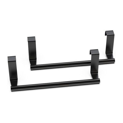 Kitchen Cabinet Towel Holder 9Inch Professional Over Cabinet Towel Bar Rank Universal Fit On Cupboard Doors 2 Pack