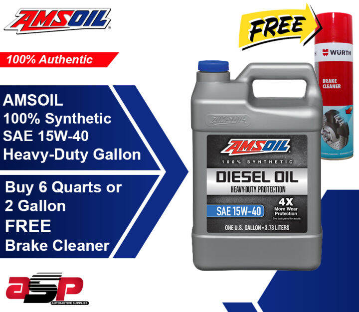 AMSOIL Heavy-Duty Synthetic Diesel Oil 15w-40 1 Gallon (4Quarts / 3.78L ...