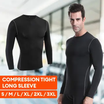 Compression Shirt Running Long Sleeve T-shirt Men Hight Collar Quick Dry  Sportswear Elasticity Tight Bodybuilding Gym Clothing - AliExpress