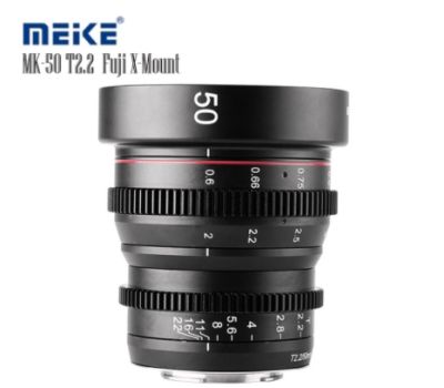 Lens MEIKE 50mm T2.2 Manual Focus Cinema Lens for Fuji X-Mount