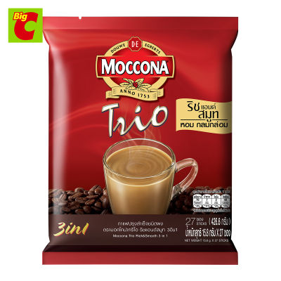 มอคโคน่า ทรีโอ กาแฟปรุงสำเร็จ 3อิน1 ริชแอนด์สมูท 15.8 ก. แพ็ค 27