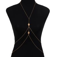 [COD] European and cross-border hot-selling pectoral necklace sexy beach bikini nightclub fashion multi-layer body chain