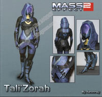 DIY Mass Effect Tali ตัวอักษรกระดาษรุ่น