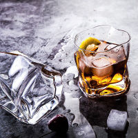 250LM Whiskey Glasses Diamond Cut Whisky Prism Crystal Old Fashioned Glass Vodka Tumbler Chivas Wine Cup