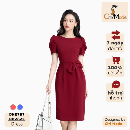 Váy gấm hoa tay bồng dáng ngắn cực xinh dự tiệc - Váy Fashion