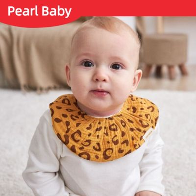 Baby Pretty Printed Cotton Bib Multi-color Leopard Print Pattern Saliva Towel Easy To Clean Quick Dry Bib Pretty Baby Collar