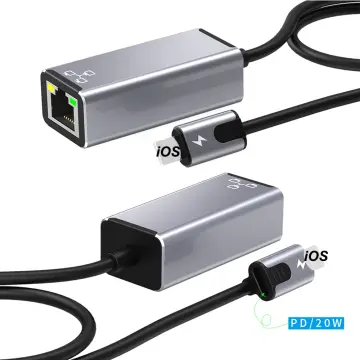 Ethernet + Power Adapter with Lightning Connector