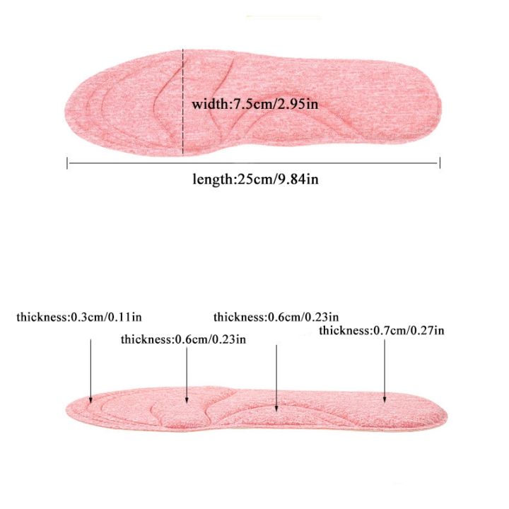 4d-flock-memory-foam-orthotic-insole-arch-support-orthopedic-insoles-feet-care