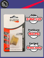 EUROX ข้อลด บุชชิ่ง ตัวผู้ 3/4 -ตัวเมีย 1/2  สีทอง Bushing Adapter 3/4M-1/2F , Pressure 150 psi [MF64]