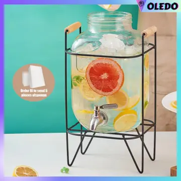 1pc White 3.5l Fridge Beverage Cold Water Pitcher With Tap, Large Capacity  Drinking Dispenser, Summer Drink Juice Jar, Cold Water Kettle
