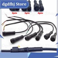 Dgdfhj Shop 5pcs/Lot Waterproof Power Cable  Male Female 2Pin 3Pin 4Pin Jack Plug Adapter Connector Wire 500V 3A Connector 20cm Cords L1