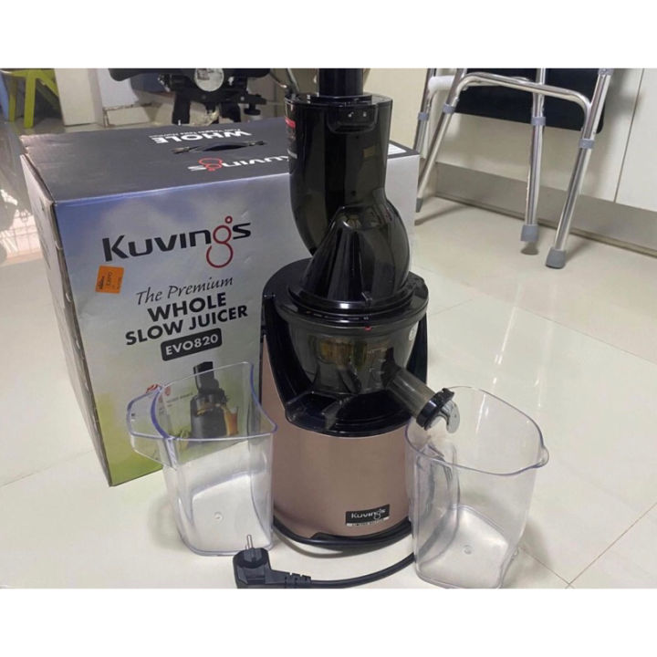 kuvings-มือสอง-เครื่องสกัดน้ำผลไม้รอบต่ำ-kuvings-รุ่น-evo820-ns-1226-สี-rose-gold-เครื่องทำน้ำผลไม้เกาหลี-แม่และเด็ก