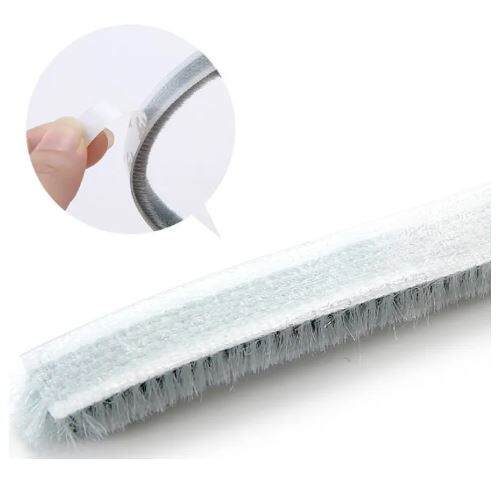 High Quality Self Adaptive Window Brush Seal 9x9 mm Brush Door Seal Brush Strip With 3M Double Side Tape