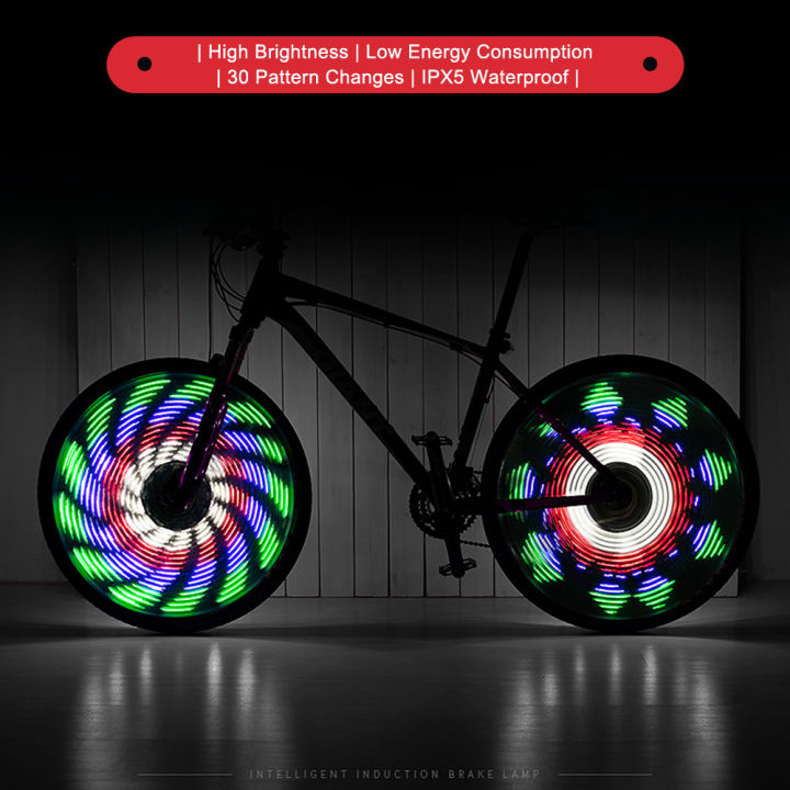 ขี่จักรยาน64led-จักรยานแสง-windfire-30รูปแบบรูปคืนขี่อุปกรณ์ซี่อุปกรณ์จักรยาน