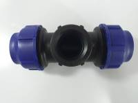 อุปกรณ์ข้อต่อแบบสวมอัด ( Compression Fitting) สามทางเกลียวในขนาด 75mm 90mm 110mm