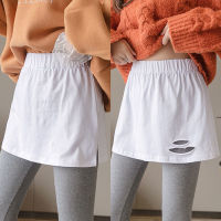 Fashion Fake Shirts Hem Underskirts for Women Elastic High Waist Solid Color Split Half Slips Hole Skirts Butt Curtain Fake Tees