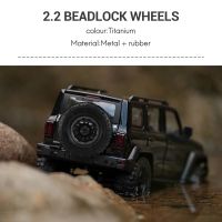 4PCS Metal 2.2 Beadlock Wheel Rim Tires Set for 1/10 RC Crawler Car TRX4 TRX6 Axial SCX10 RR10 Parts