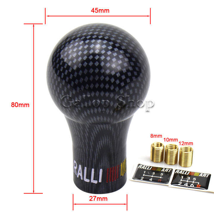 ralliart-universal-5-6ความเร็วเกียร์อัตโนมัติ-shift-knob-ห่วงพ่วงลากรถรถเกียร์ธรรมดา-mt-สำหรับ-mitsubishi