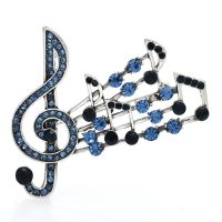 Wuli&amp;baby Musical Note Brooches For Women Unisex 3-color Classic Music Lover Party Office Brooch Pin Gifts