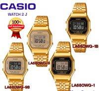 นาฬิกา Casio นาฬิกาผู้หญิง สายสแตนเลส รุ่น  LA680WG-9B/ LA680WG-9/  LA680WG-1- LA680WG-1B ของแท้ 100% กันน้ำ 100M ประกันศูนย์ 1 ปี