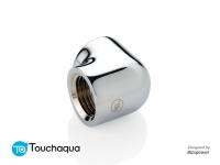 (2 PCS.) Touchaqua 90-Degree With Dual Inner G1/4" Extender Fitting (Glorious Silver)