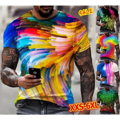 2023 New Fashion Colorful 3D Funny T-shirt Casual Cool Personality T-shirts S-5XL
