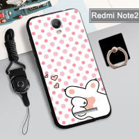 เคส TPU แบบนิ่มสำหรับ Xiaomi Redmi Note 2เคสโทรศัพท์คลุมทั้งหมดสายรัดและฝามีที่ถือวงแหวนโทรศัพท์กันรอยขีดข่วนแบบแฟชั่น