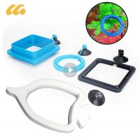 ♨⊙☂ 1Pcs Fish Feed Feeding Ring Plastic Buoyancy Circle For Aquarium Floating Food Feeder 3 Colors Square Round Feeding Supplies