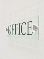 【LZ】✚  Customize Office Door Wall House Number Sign Plaque- Modern Glass Acrylic Plaque