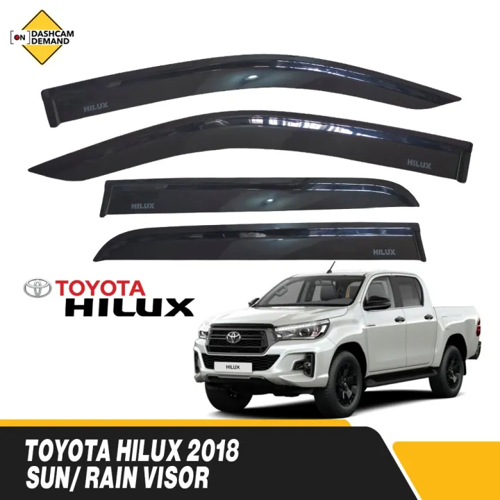 Toyota HILUX Car Window Sun Vent Visor Rain Guards Sun Rain Shield Year ...