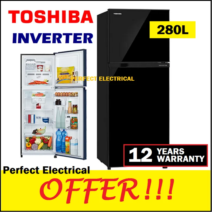 [FREE SHIPPING] Toshiba 280L Refrigerator GR-A28MS Top Mount Freezer 2 Door Fridge INVERTER GRA28MS GR-A28MU