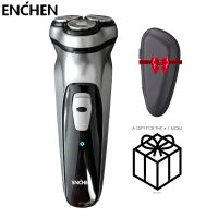 ZZOOI ENCHEN Men Electric Face Shaver Rotary Razor Cordless Beard Trimmer For Husband Dad Rechargeable Shaving Beard Machine
