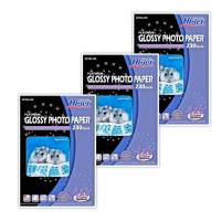 (แพ็คชุด)Hi-jet กระดาษโฟโต้ ผิวมัน Inkjet Platinum Glossy Photo Paper 230 แกรม ขนาด 4x6 นิ้ว 100 แผ่น/3กล่อง