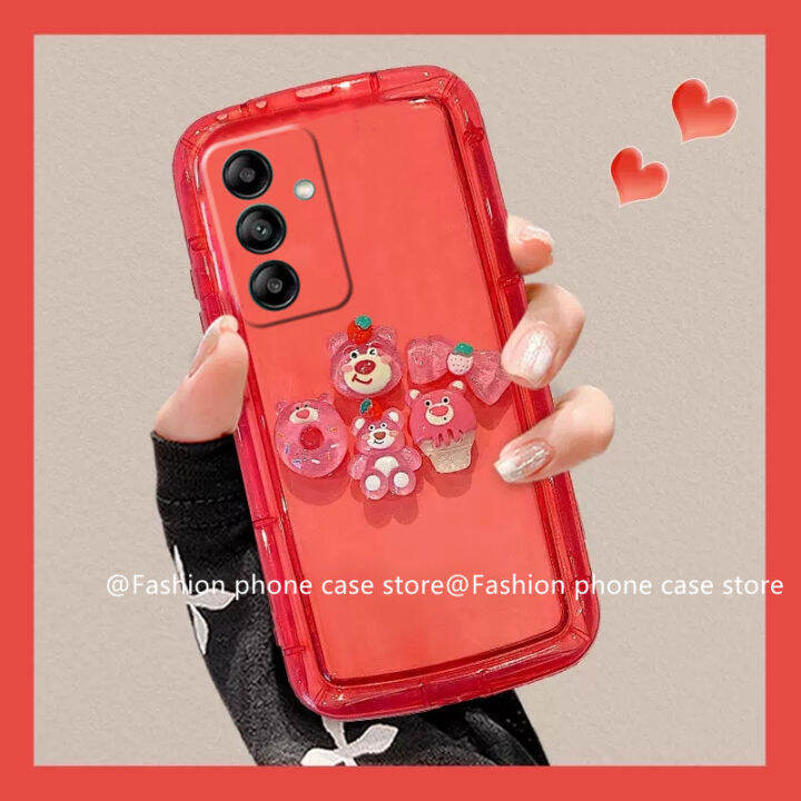 เคสโทรศัพท์-samsung-galaxy-a14-a04-a04s-a13-a23-lte-4g-5g-เคส-phone-case-โบว์น่ารักเคสตุ๊กตาหมีสตรอเบอร์รี่-samsung-a03-a03s-a52s-a52-a72-a32-a22-a12-a02-a02s-a12-4g-5g-รวมทุกอย่างสินค้าขายดี2023กรอบซ