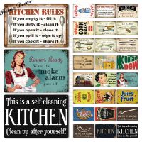 Kitchen Metal Sign Plaque Metal Vintage Tin Sign Retro Kitchen Signs House Home Dinning Room Wall Decor Metal Signs