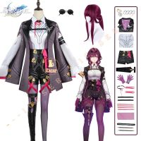 IN STOCK Honkai Star Rail Kafka Cosplay Costume Wig Uniform Sunglasses Earring Ring Stellaron Hunters Astral Express Women Party Nails Screws Fastener