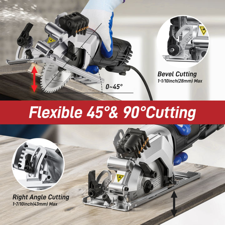 mini-circular-saw-4-8-amp-4-1-2-i-nch-compact-circular-saw-3500rpm-electric-circular-saws-with-l-aser-cutting-guide-for-wood-tile-and-plastic-cuts
