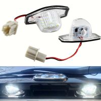 2ชิ้นสำหรับฮอนด้า Crv พอดีกับแจ๊ส Crosstour โอดิสซีย์ป้ายทะเบียน Led ไม่มีข้อผิดพลาดไฟรถยนต์ Led แสงโคมไฟแผ่นตัวเลข6000K สีขาว