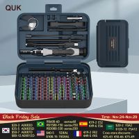 【CW】 QUK Screwdriver Set Non-slip Handle With Extension Rod Boxed Combinational Kits CR-V Torx Screw Bits Repair Hand