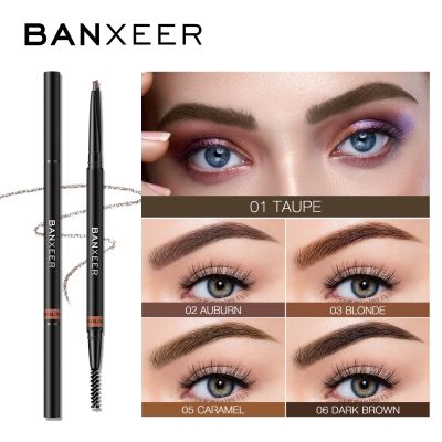 BANXEER Ultra Fine Triangle Eyebrow Pencil Brown Brow Definer Long Lasting Waterproof Eye Brow Pencil Makeup