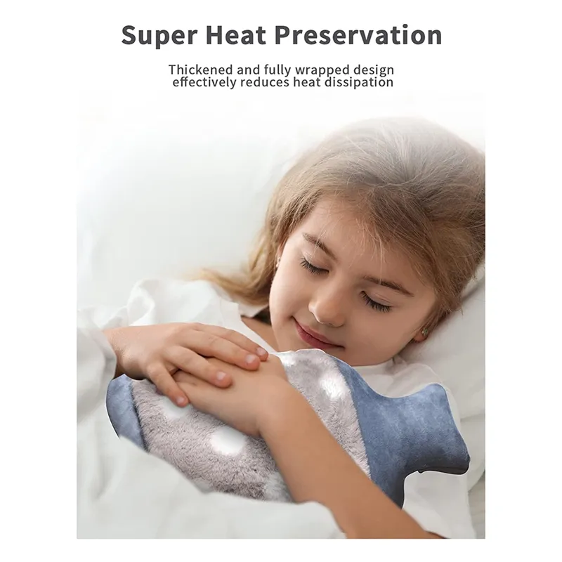 Premium Hot Water Bottle With Cover, 800ml Hot Water Bottle With Soft Plush  Cover, Bed Bottle With Fleece Cover For Kids And Adults, Pain Relief, Hot